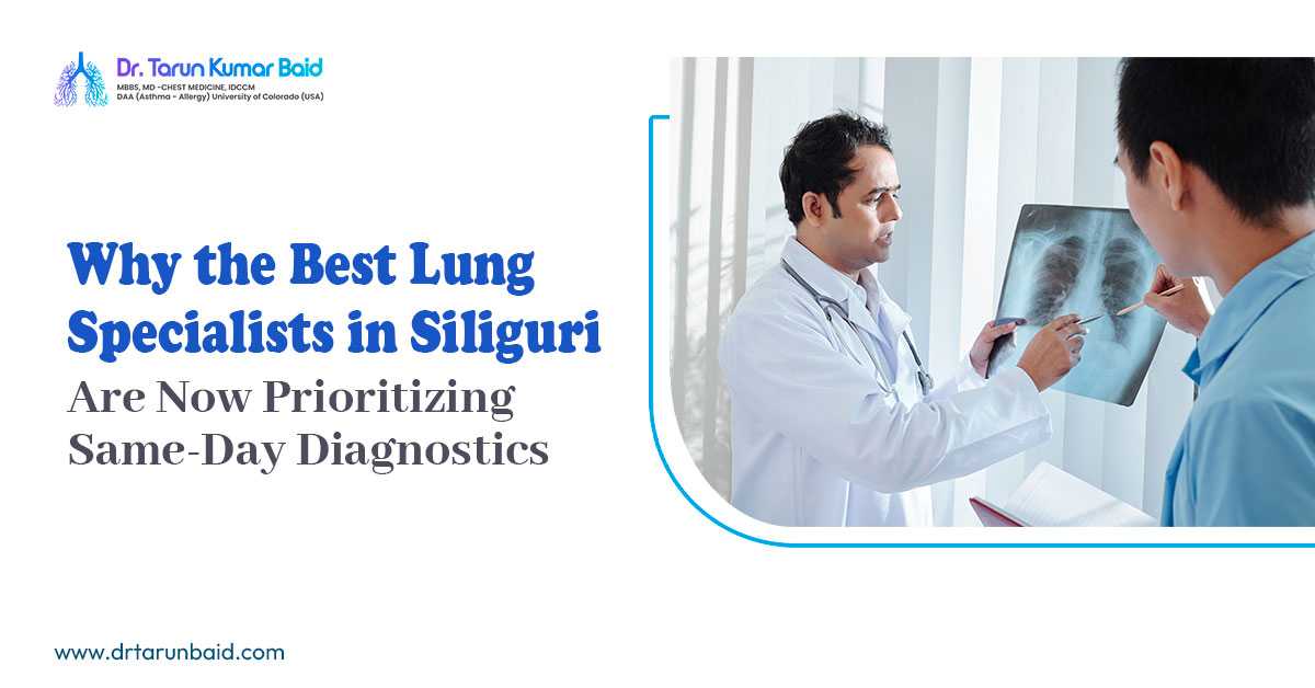 Lung specialist in Siliguri explaining chest X-ray results