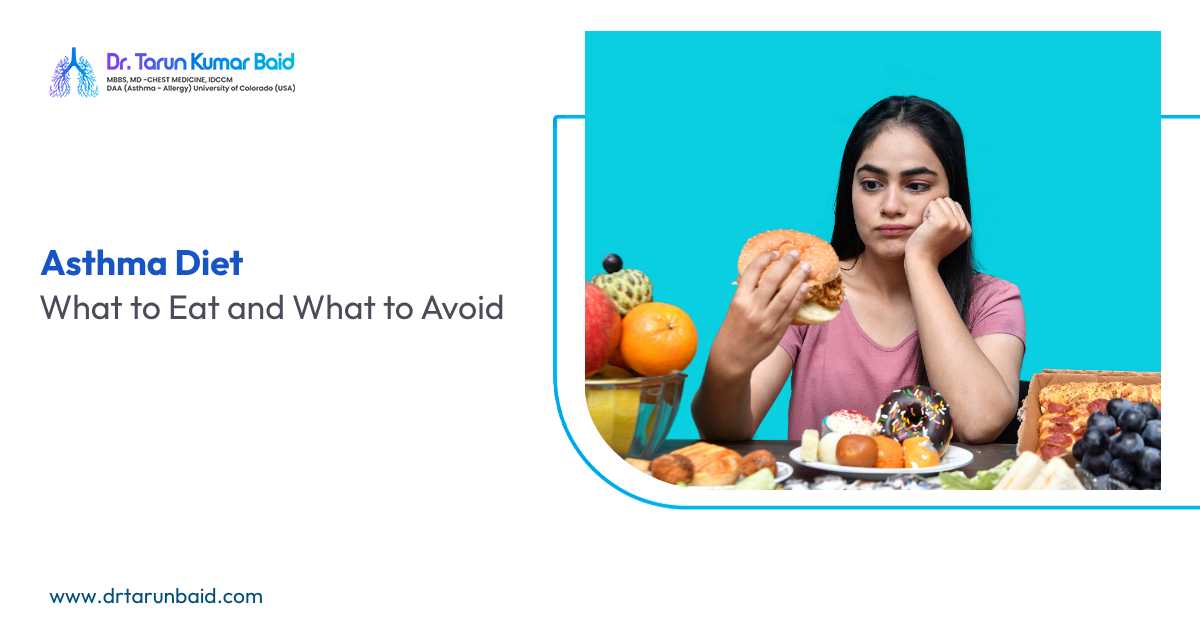 Asthma diet plan – what to eat and avoid for asthma patients with healthy vs junk food comparison