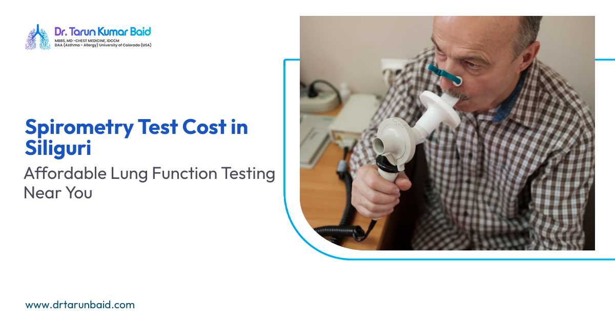 Dr Tarun Kumar Baid consulting patient for lung disease and respiratory treatment in Siliguri